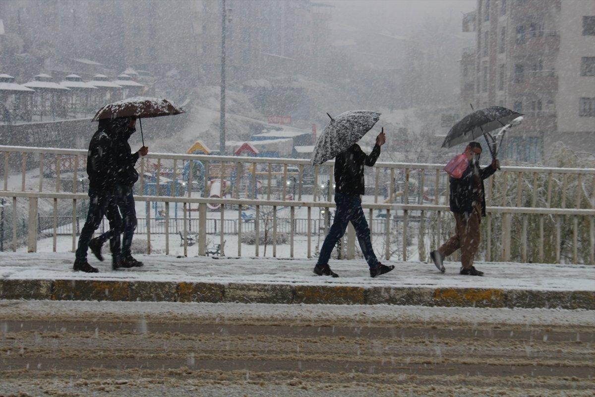 Şemdinli'de kar yağışı
