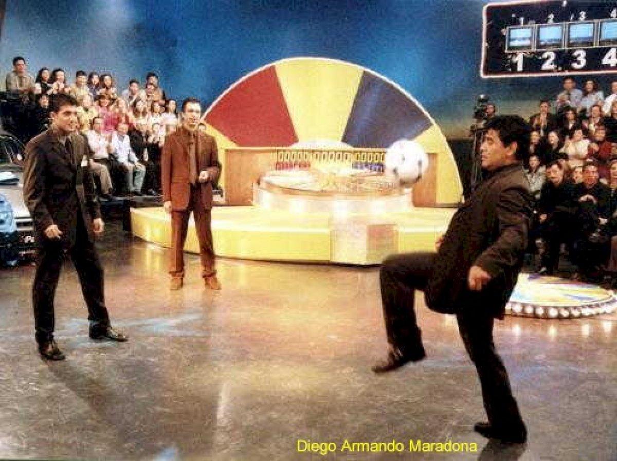 Maradona'nın Çarkıfelek programındaki görüntüleri