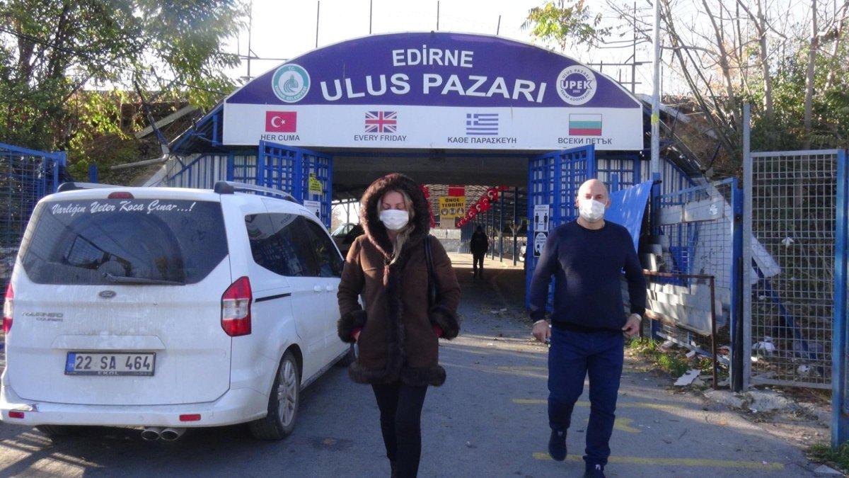 Edirne'nin Ulus Pazarı kapandı, Bulgarlar geri döndü