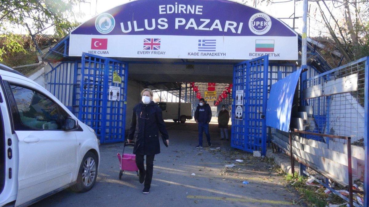 Edirne'nin Ulus Pazarı kapandı, Bulgarlar geri döndü