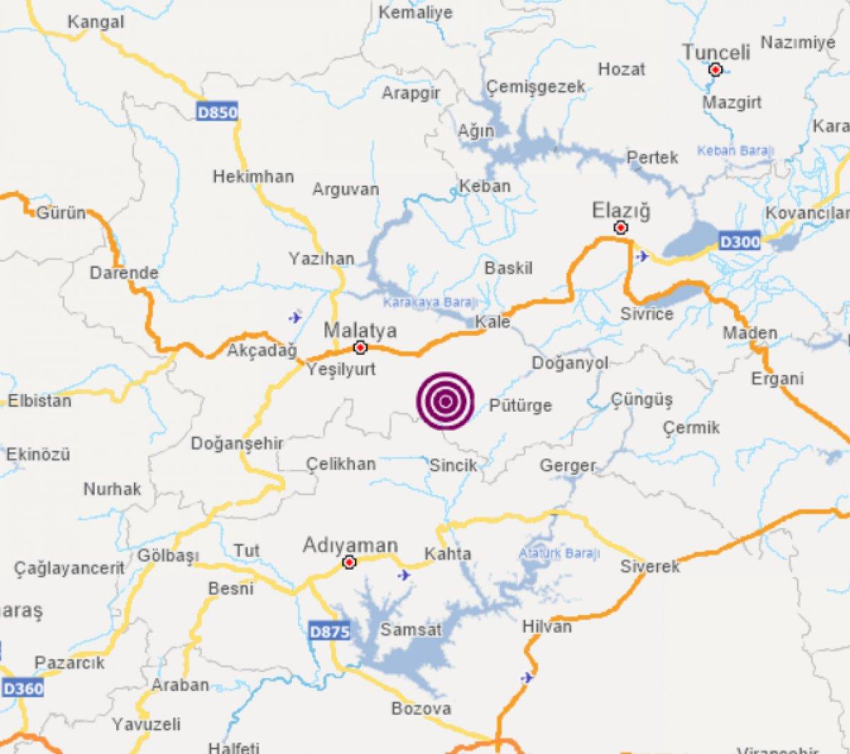 Malatya'da 4.7 büyüklüğünde deprem