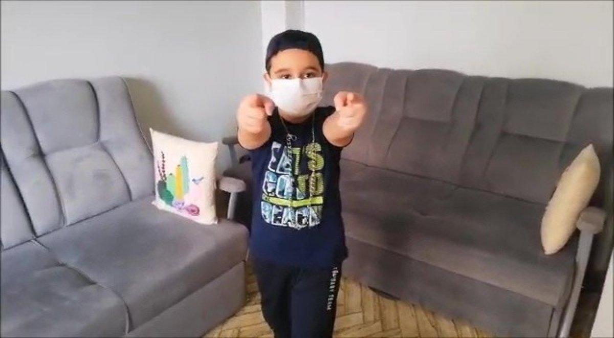 Küçük öğrencilerden sağlık çalışanlarına anlamlı klip