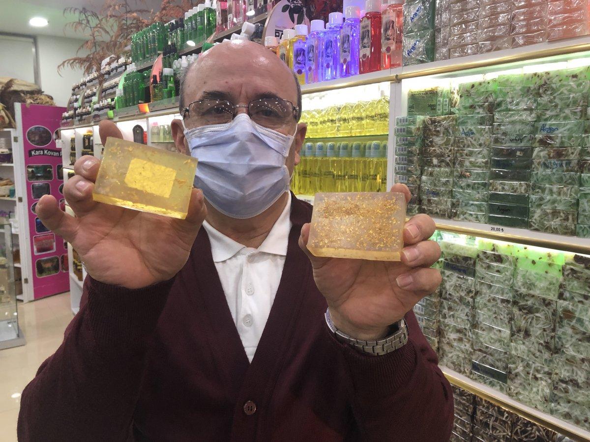 Altından sabun üretildi