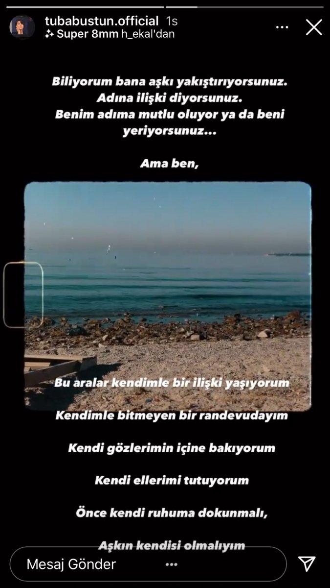 Tuba Büyüküstün: Kendimle bir ilişki yaşıyorum