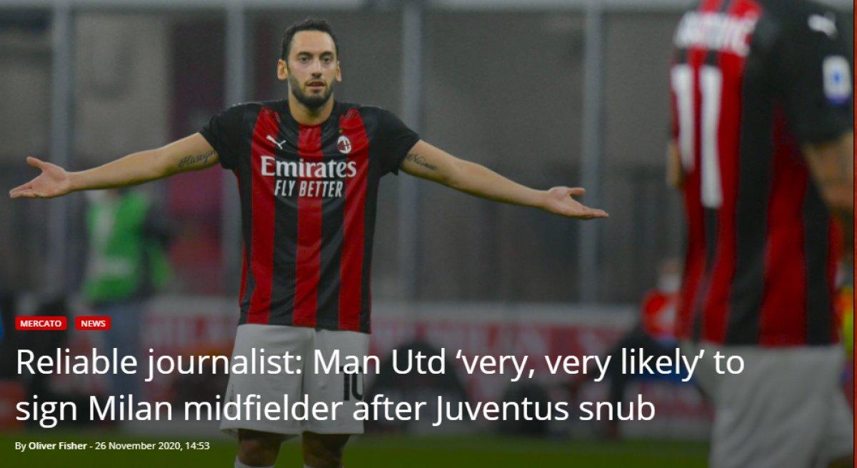 İtalyanlar yazdı: Hakan Çalhanoğlu %90 Manchester United'da