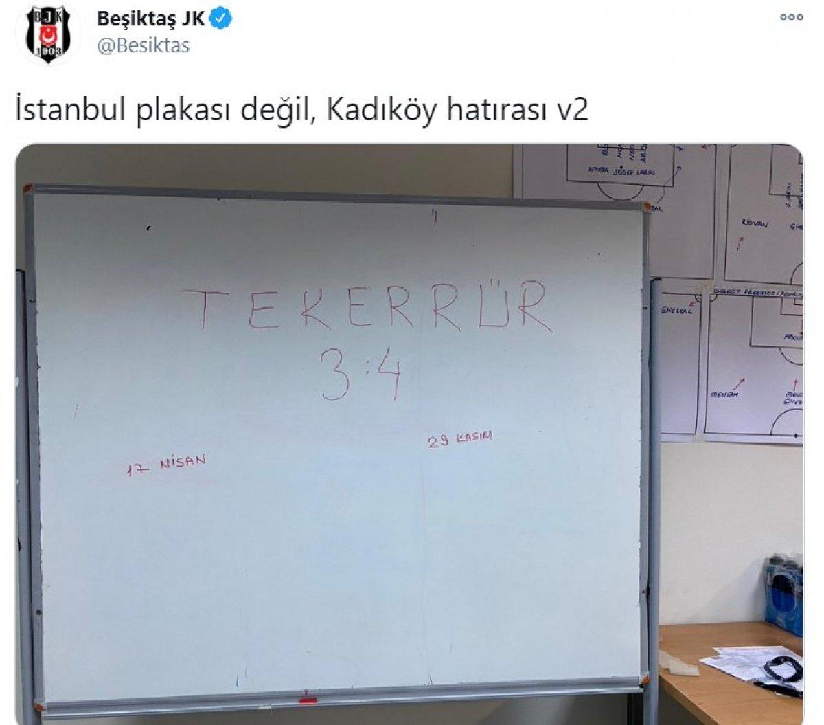 Beşiktaş'tan soyunma odası paylaşımı: Tekerrür