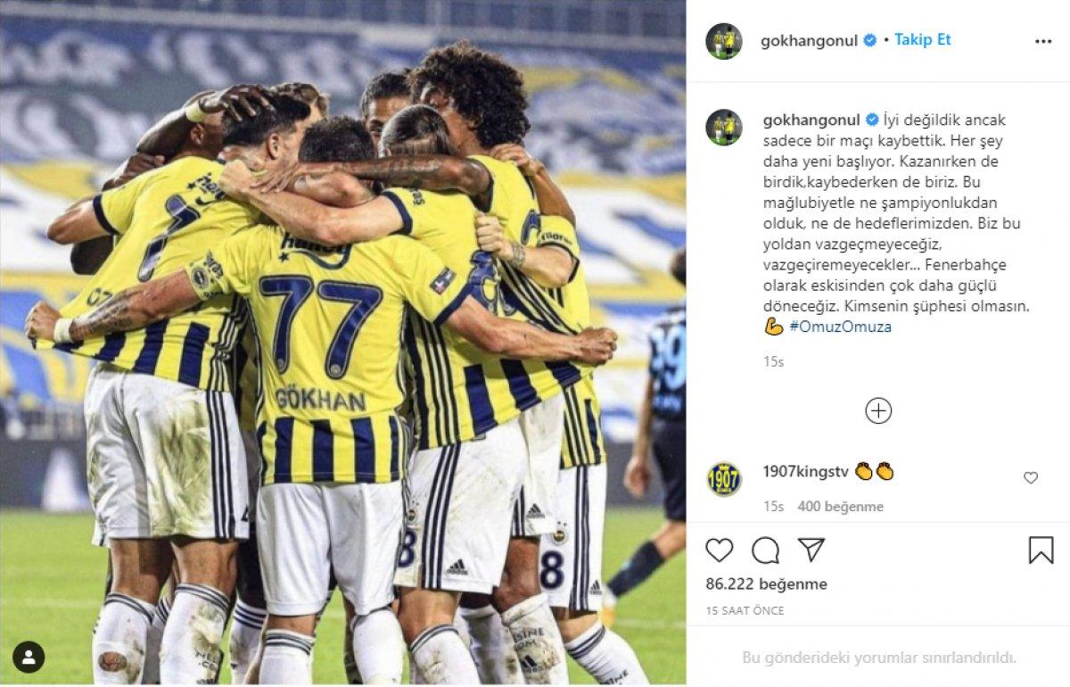 Gökhan Gönül: Bir maçla şampiyonluk kaybetmedik