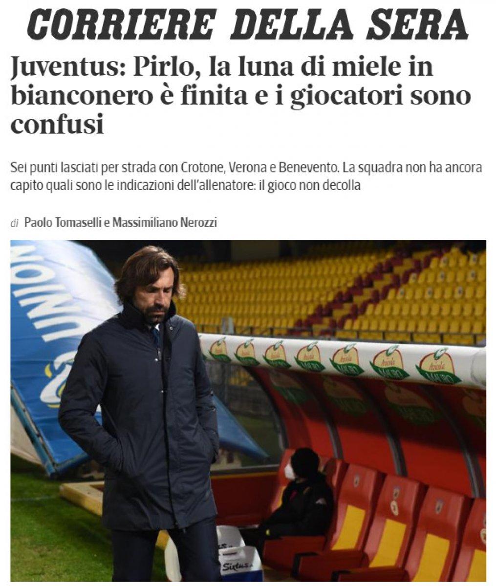 Juventuslu futbolculardan Pirlo'ya eleştiri: Taktik konuşmuyor
