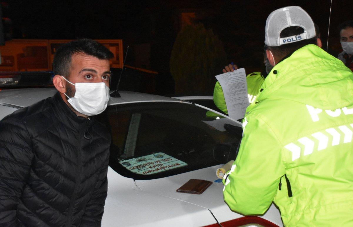 Sivas'ta alkollü sürücü polise yakalandı