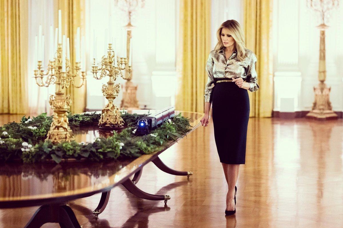 Melania Trump'ın, Beyaz Saray'da hazırladığı Noel dekoru ortaya çıktı