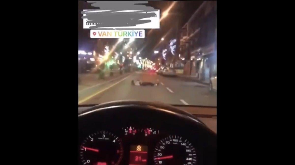 Van'da ayakta duramayan kadının görüntülerini paylaştılar