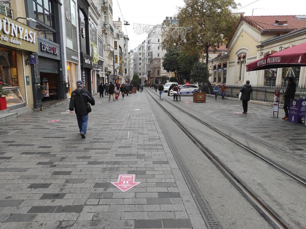 İstiklal Caddesi'nde 7 bin kişi kısıtlaması başladı
