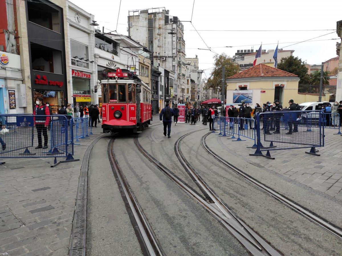 İstiklal Caddesi'nde 7 bin kişi kısıtlaması başladı