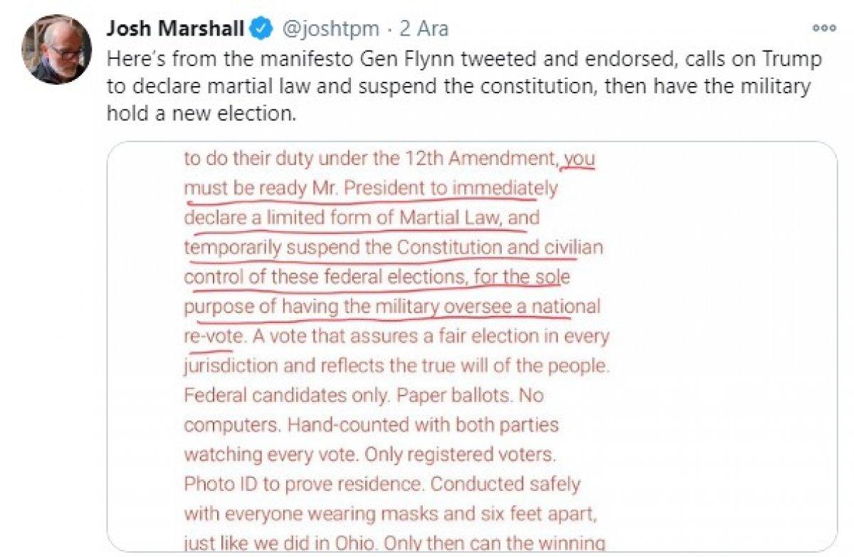 Trump'ın sıkıyönetim ilan etmesi için kampanya başlatıldı