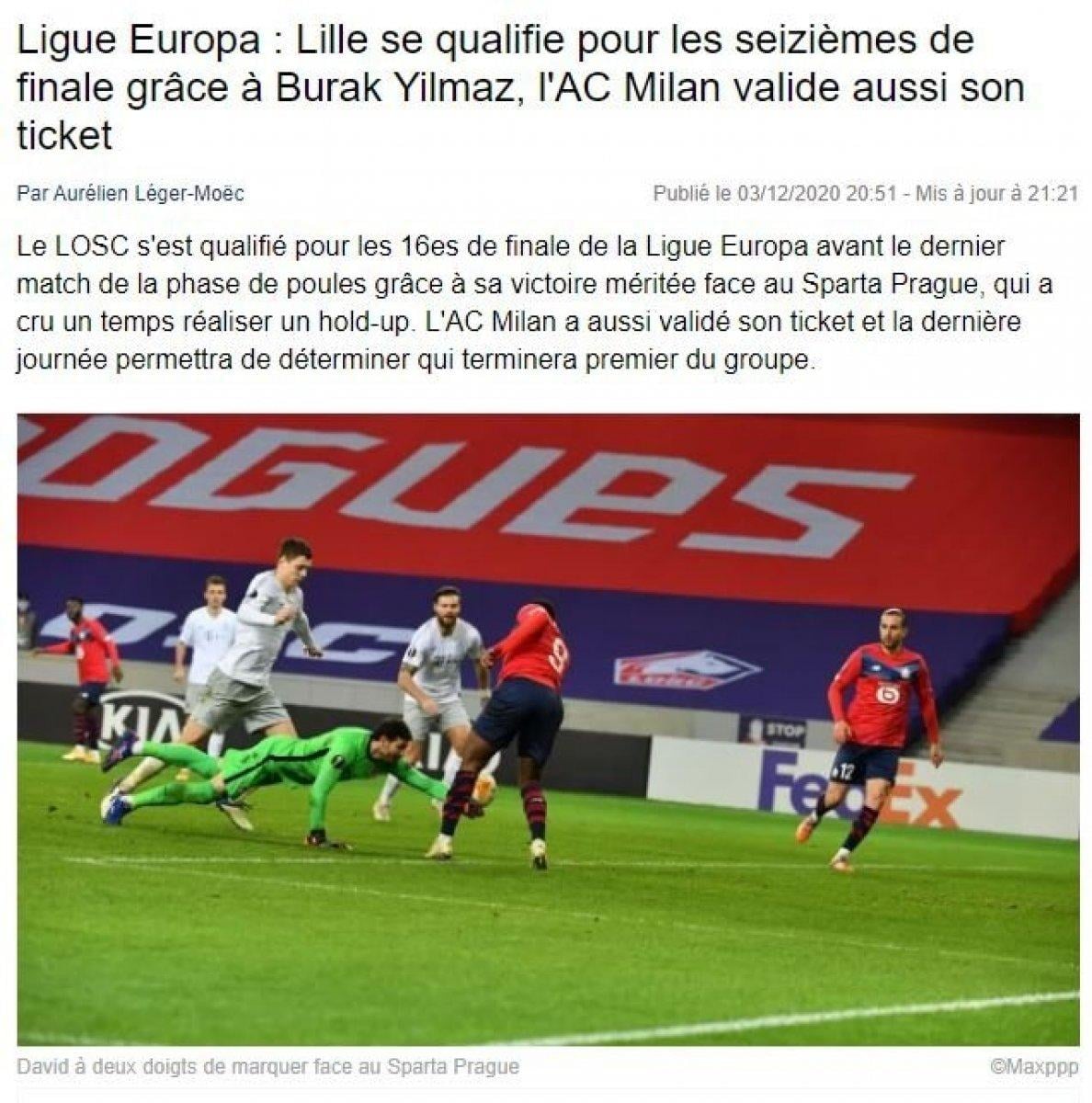 Fransız basınındaki Burak Yılmaz manşetleri