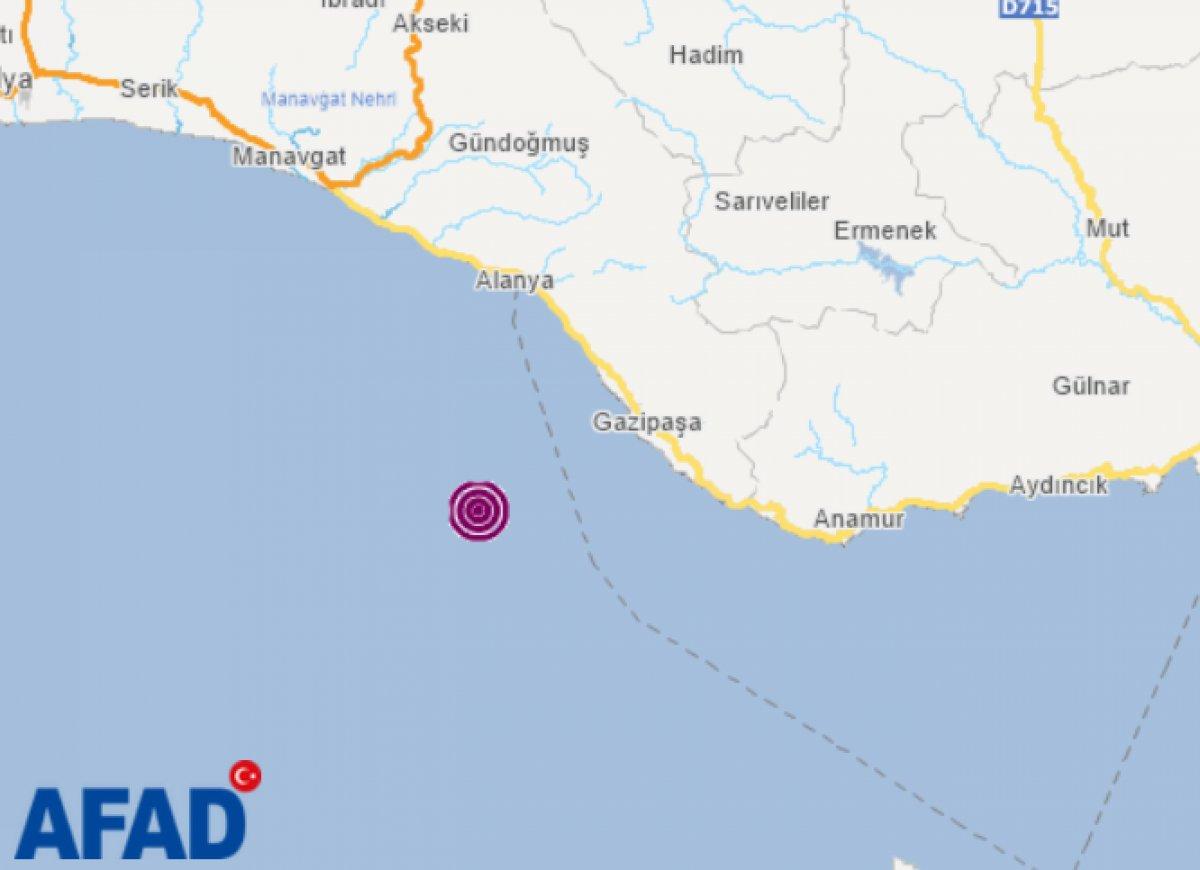 Antalya ve çevresinde hissedilen deprem