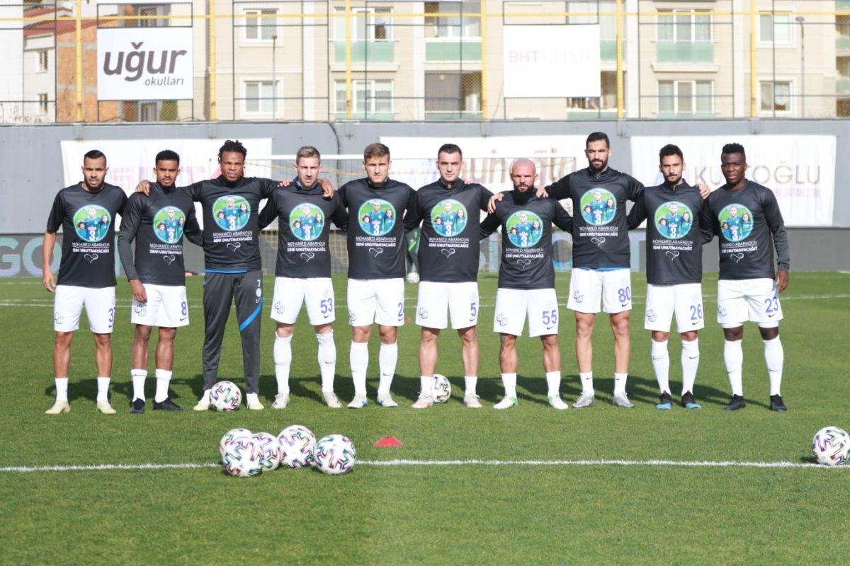 Rizesporlu futbolcular Abarhoun'u unutmadı