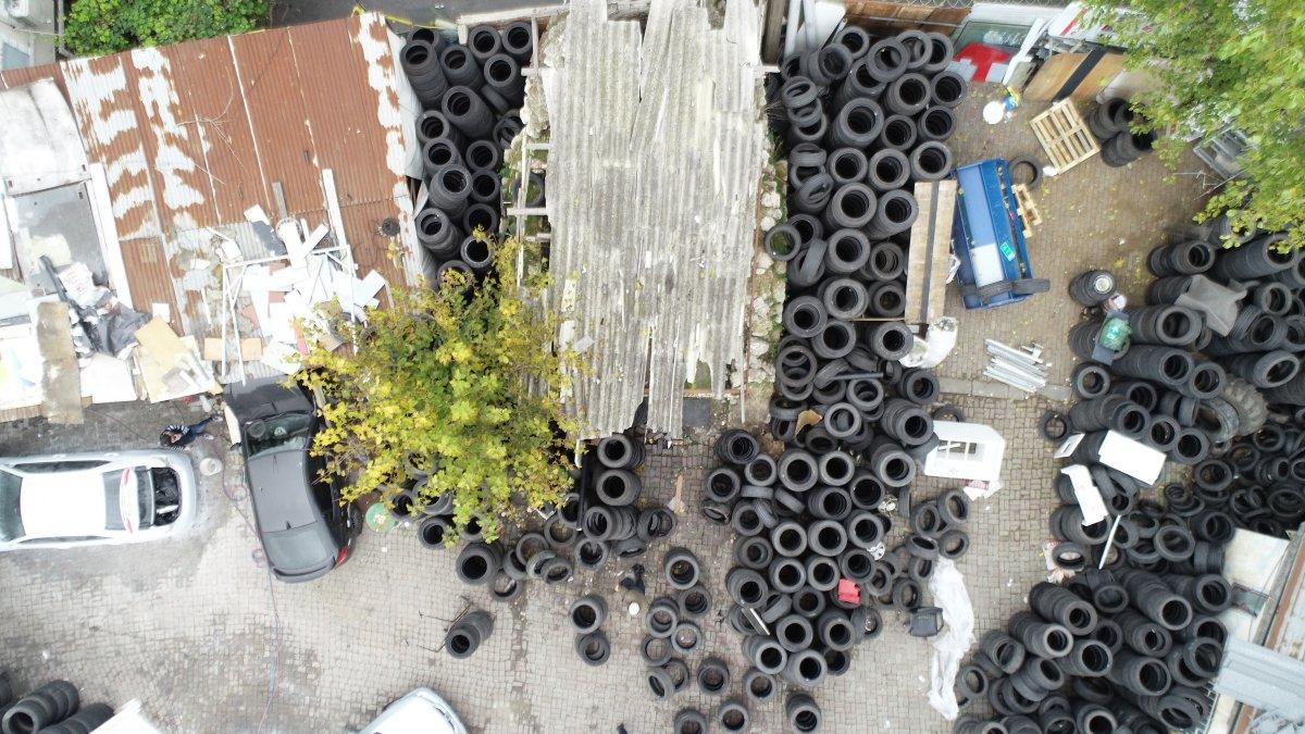 Fatih'te 500 yıllık tarihi şapel, lastik deposu olarak kullanılıyor