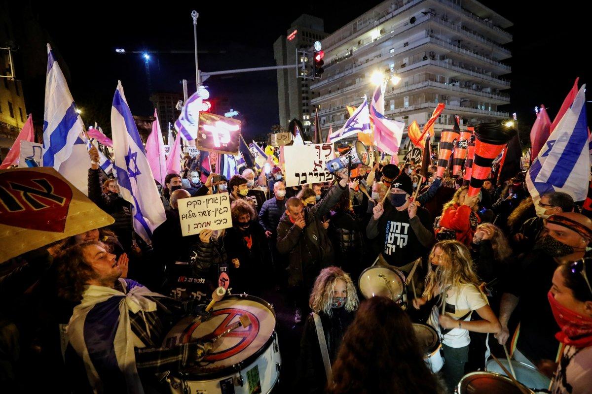 İsrail'deki Binyamin Netanyahu karşıtı gösterilerde 27 kişiye gözaltı