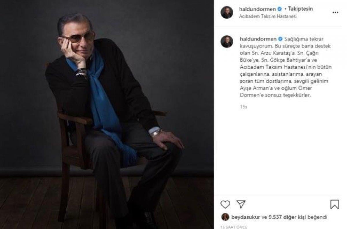 Haldun Dormen, taburcu oldu