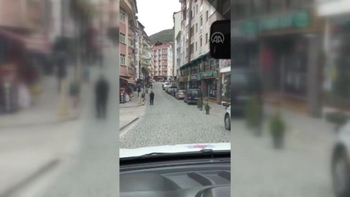 Gümüşhane'de polisten korona uyarı anonsu