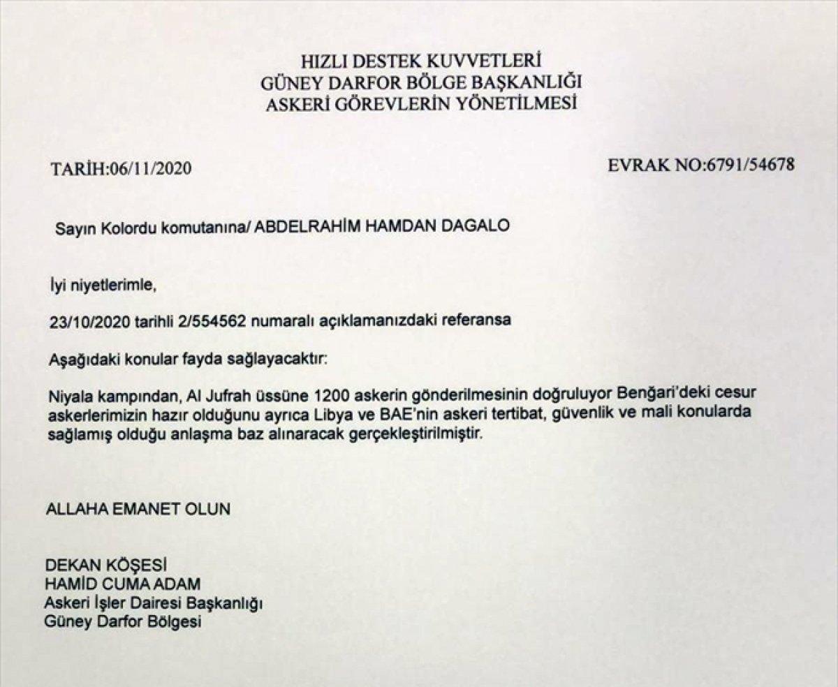 Libya'daki gizli pazarlık, mektupta ortaya çıktı