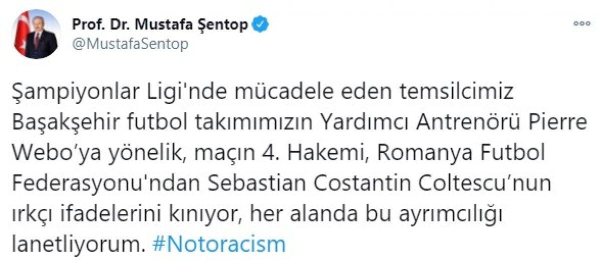 Mustafa Şentop: Her alanda bu ayrımcılığı lanetliyorum