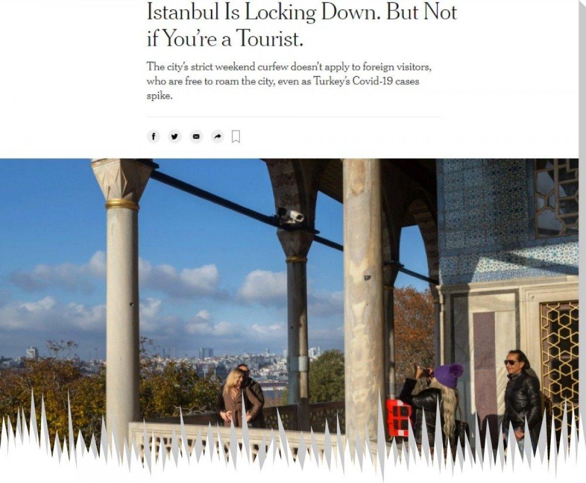 New York Times, İstanbul'da turistlerin yasaklardan muaf tutulmasını yazdı