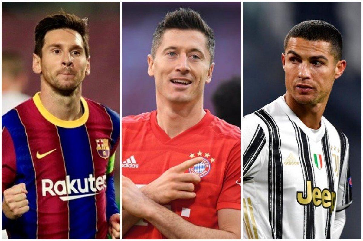 Yılın futbolcusu ödülü için Ronaldo, Messi ve Lewandowski yarışacak