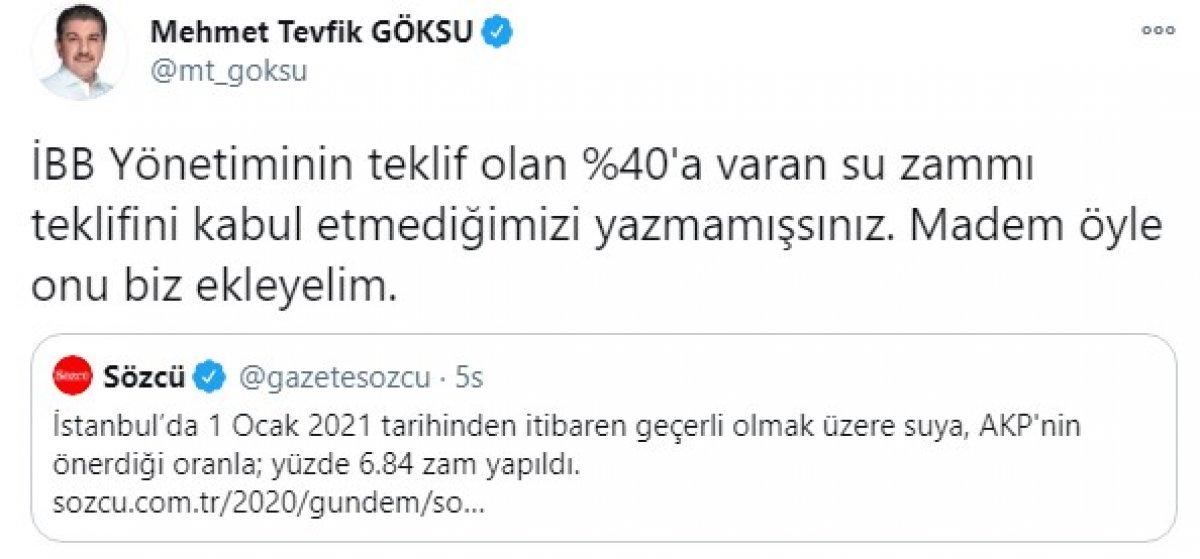 Sözcü, CHP’nin suya zam istediğini yazamadı