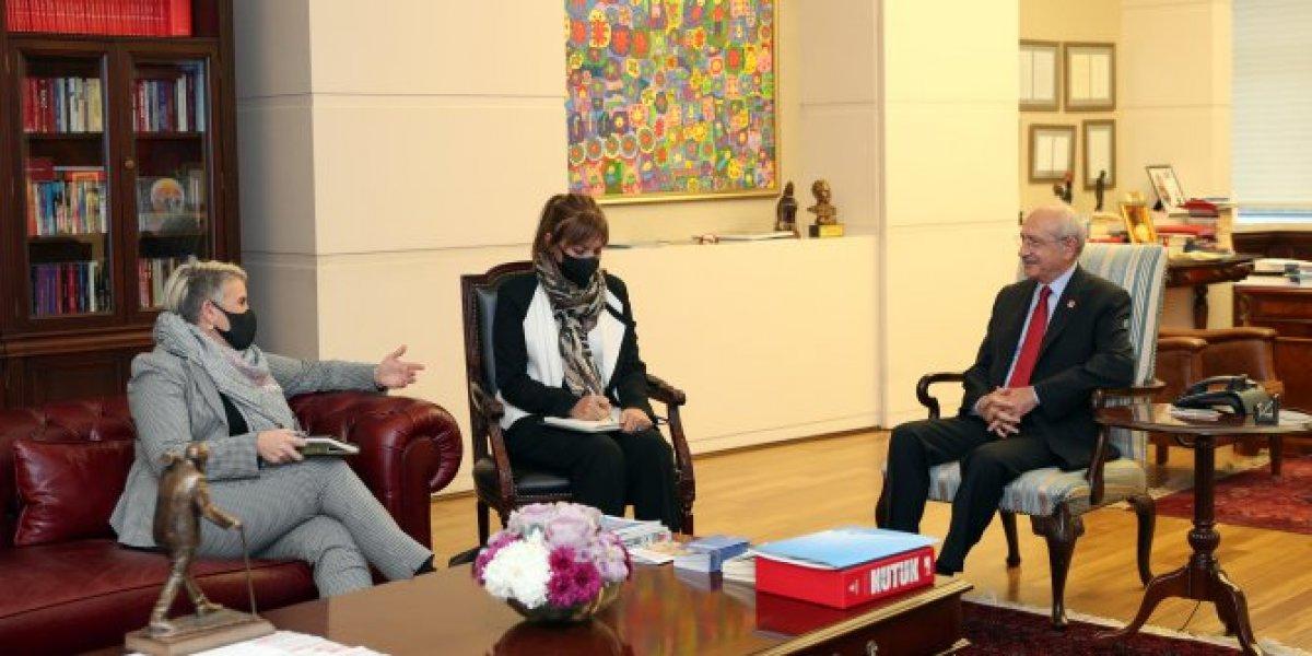 Kılıçdaroğlu, İrlanda'nın Ankara Büyükelçisi Sonya McGuinness'le görüştü