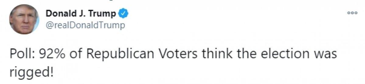 Trump: Seçimlerde anketler hile var diyor