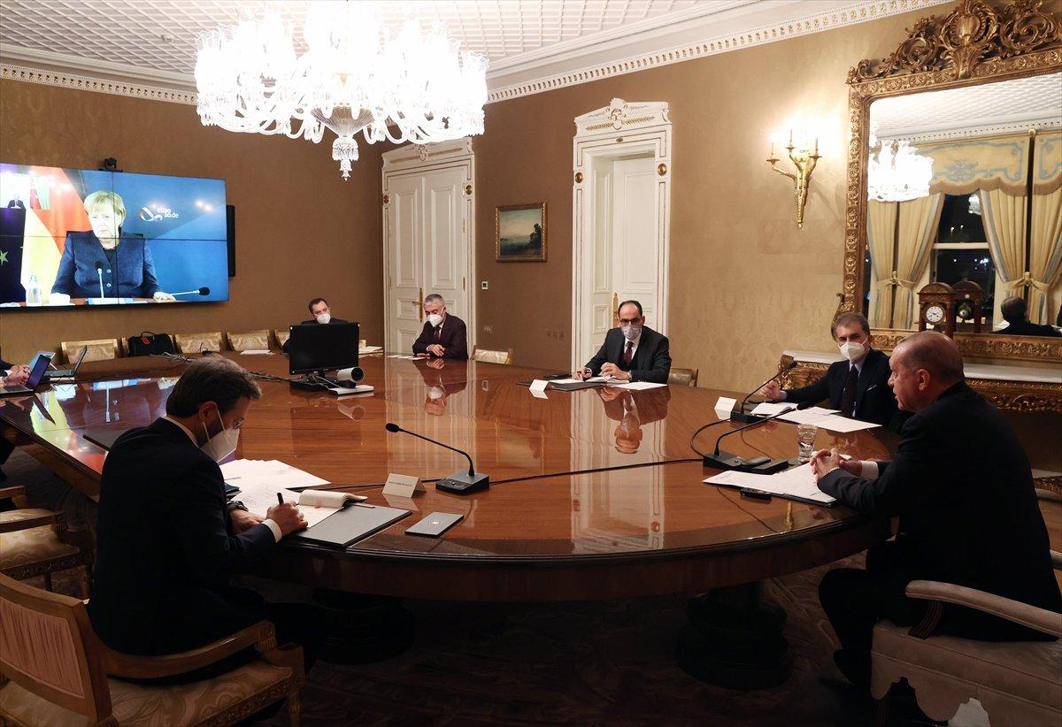 Cumhurbaşkanı Erdoğan, Merkel'le görüştü