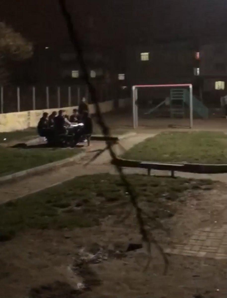 Bursa'da kısıtlama saatinde parkta okey pahalıya patladı