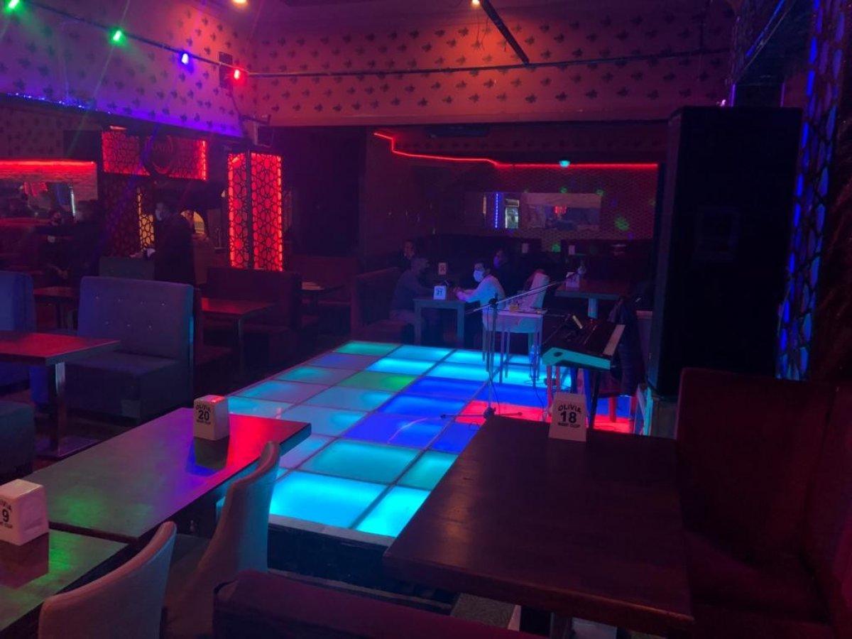 Konya'da sokağa çıkma yasağında açık olan eğlence mekanına baskın