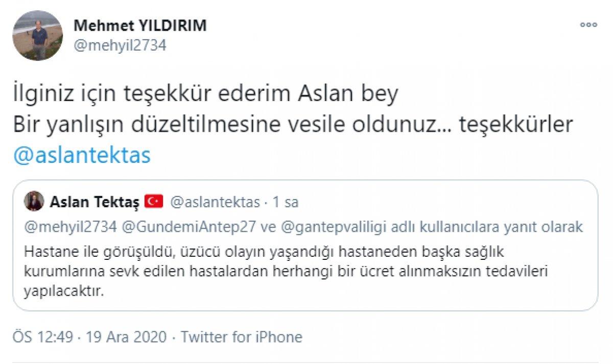 Gaziantep'te sevk edilen hastalardan para istendi, Valilik müdahale etti