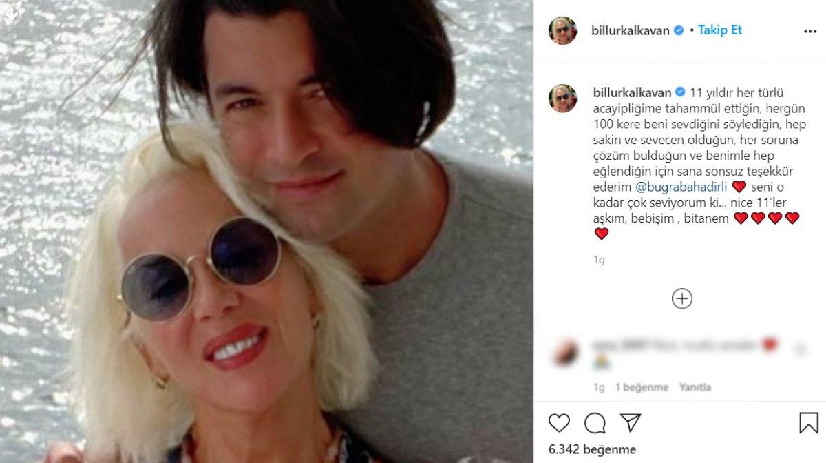 Billur Kalkavan, 36 yaşındaki sevgilisiyle 11'inci yılını kutladı