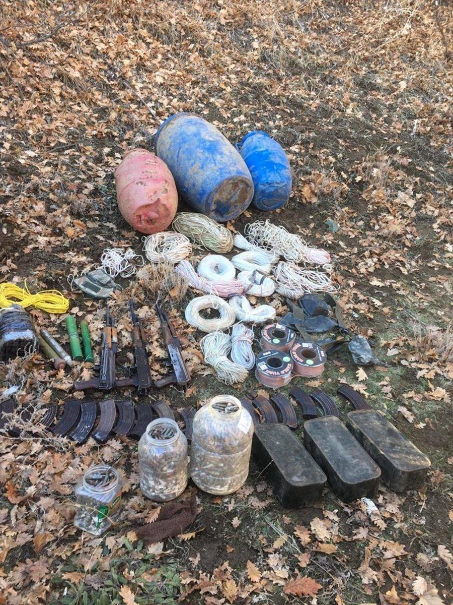 Bitlis'te PKK'ya ait 1 ton amonyum nitrat ele geçirildi