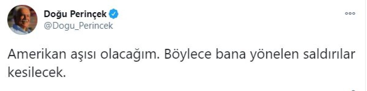 Doğu Perinçek: Amerikan aşısı olacağım