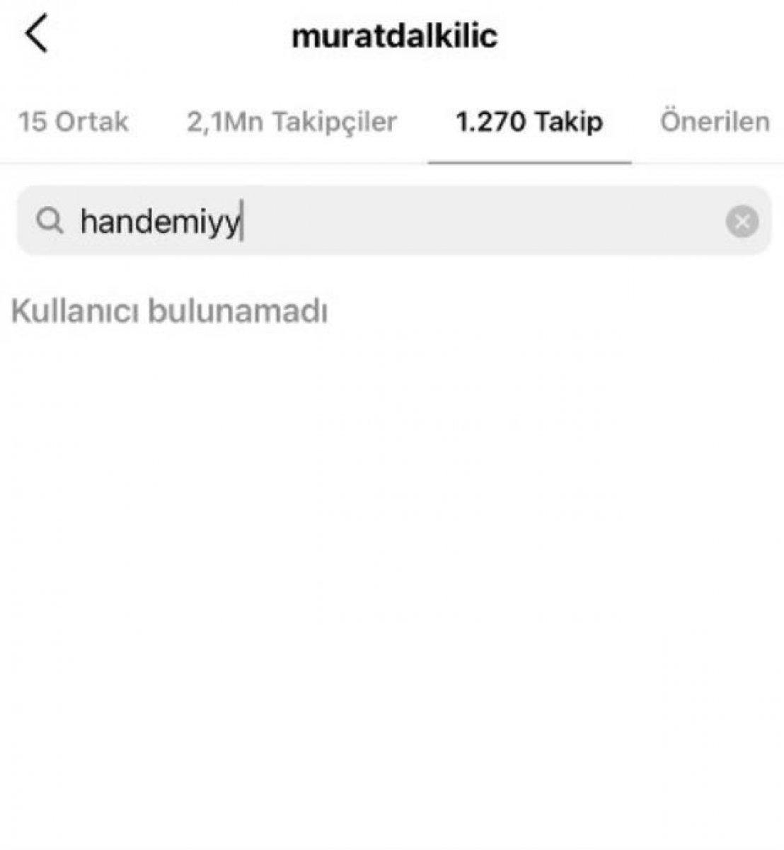 Murat Dalkılıç, Hande Erçel'i sildi