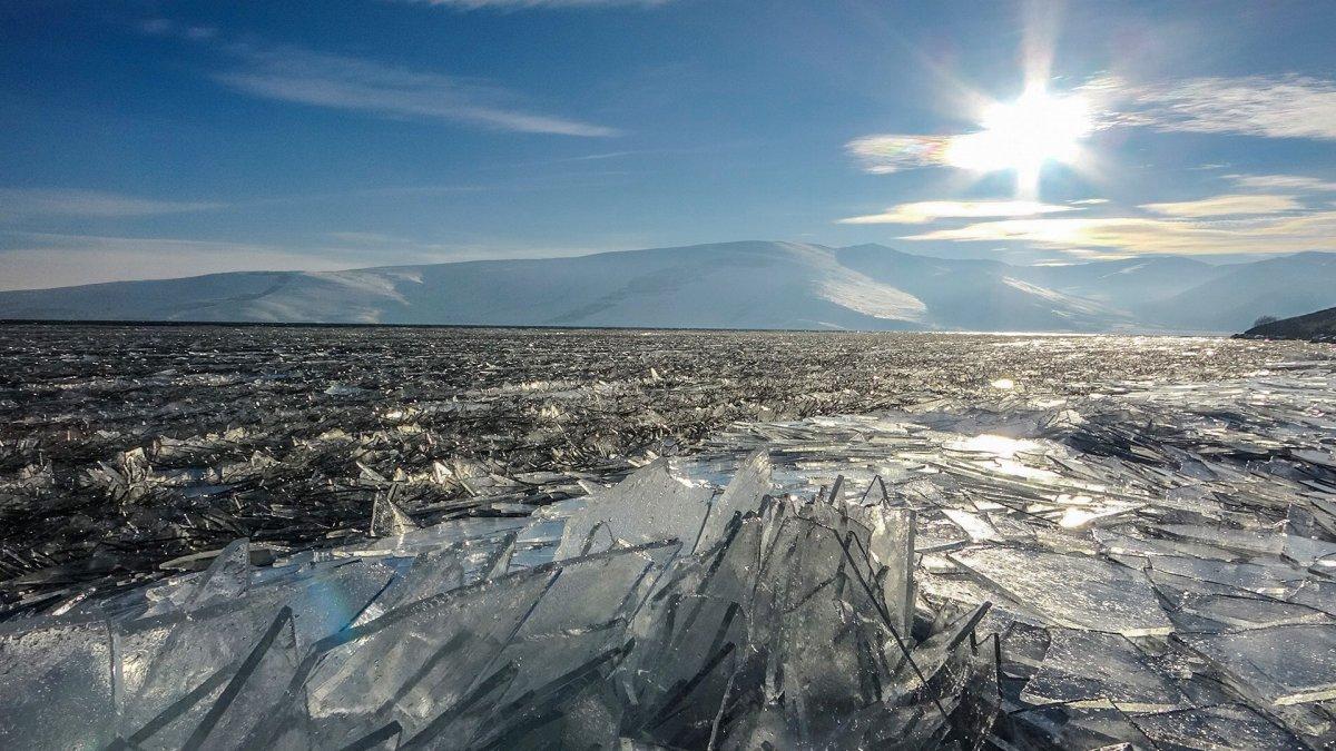 Çıldır Gölü'nde kutupları aratmayan görüntüler