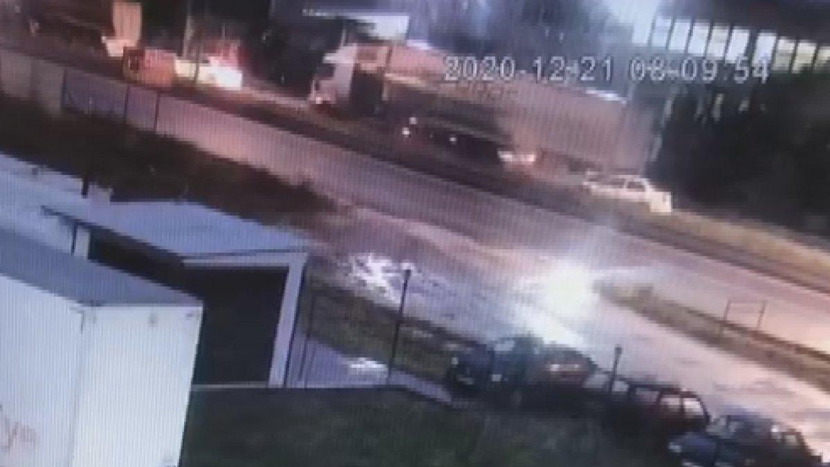 Çatalca'da kadın sürücünün hayatını kaybettiği feci kaza kamerada