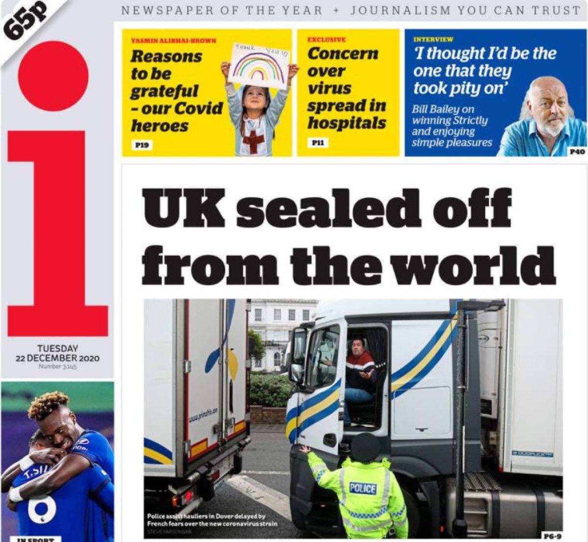 İngiliz basınında koronavirüs mutasyonu manşetleri