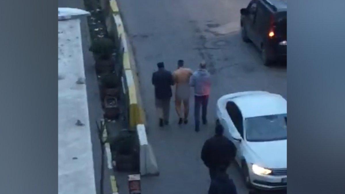 Halkalı'da eşiyle ilişki yaşadığını iddia ettiği şahsı çırılçıplak gezdirdi