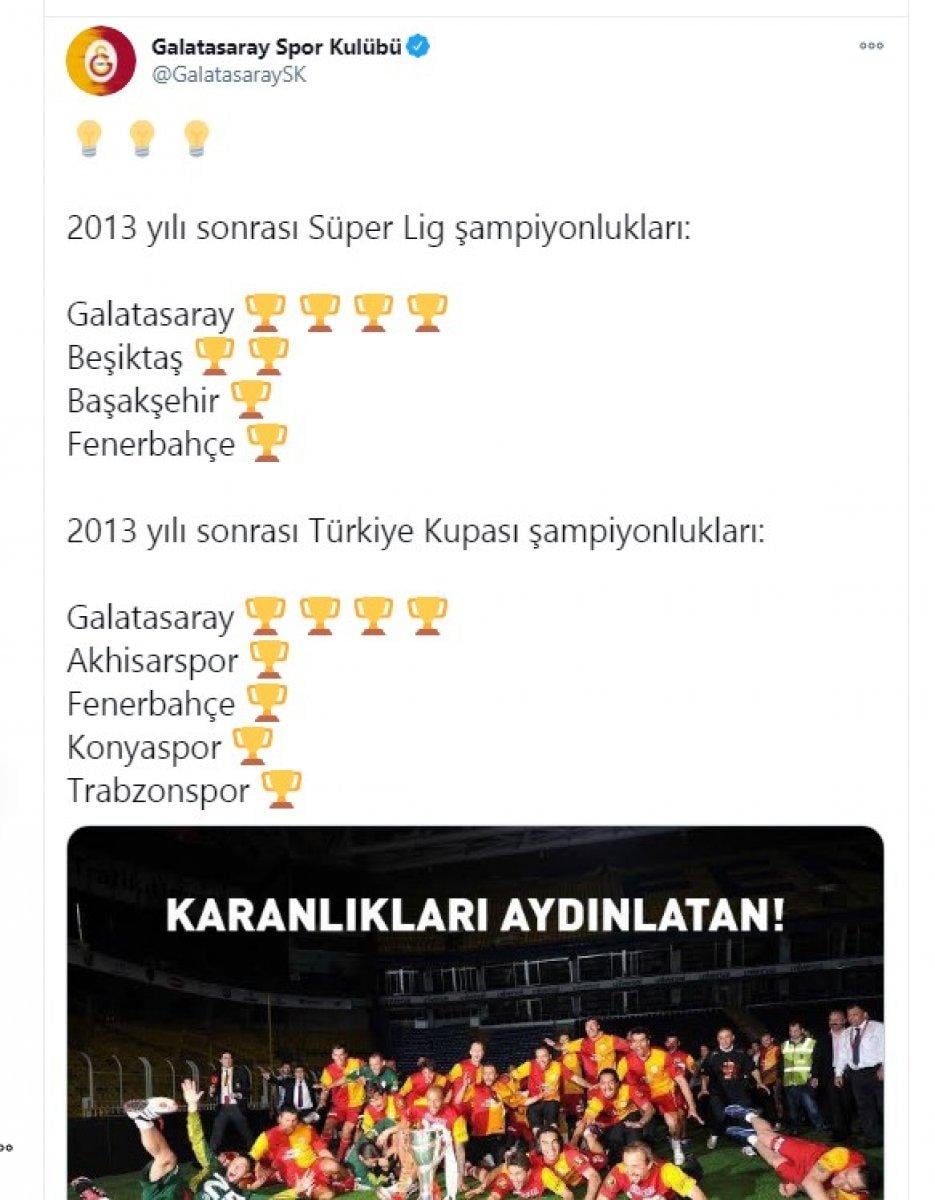 Fenerbahçe - Başakşehir maçında hakem kararlarına Galatasaray'dan tepki