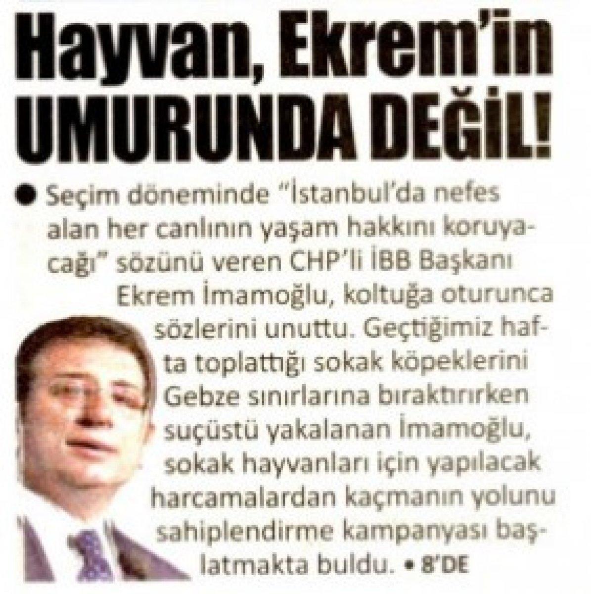 Ekrem İmamoğlu'dan Akit muhabirine: Çalıştığınız yer bir gazete değil