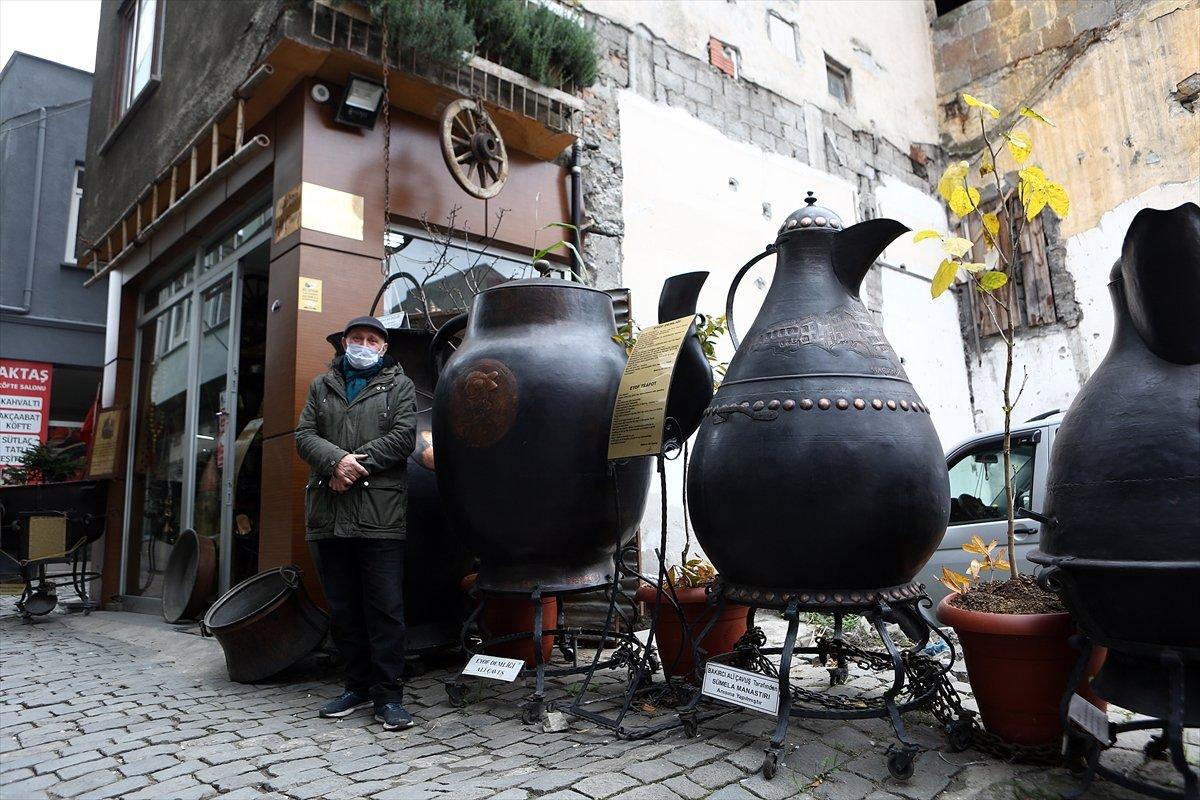 Trabzonlu bakır ustasının devasa ürünleri