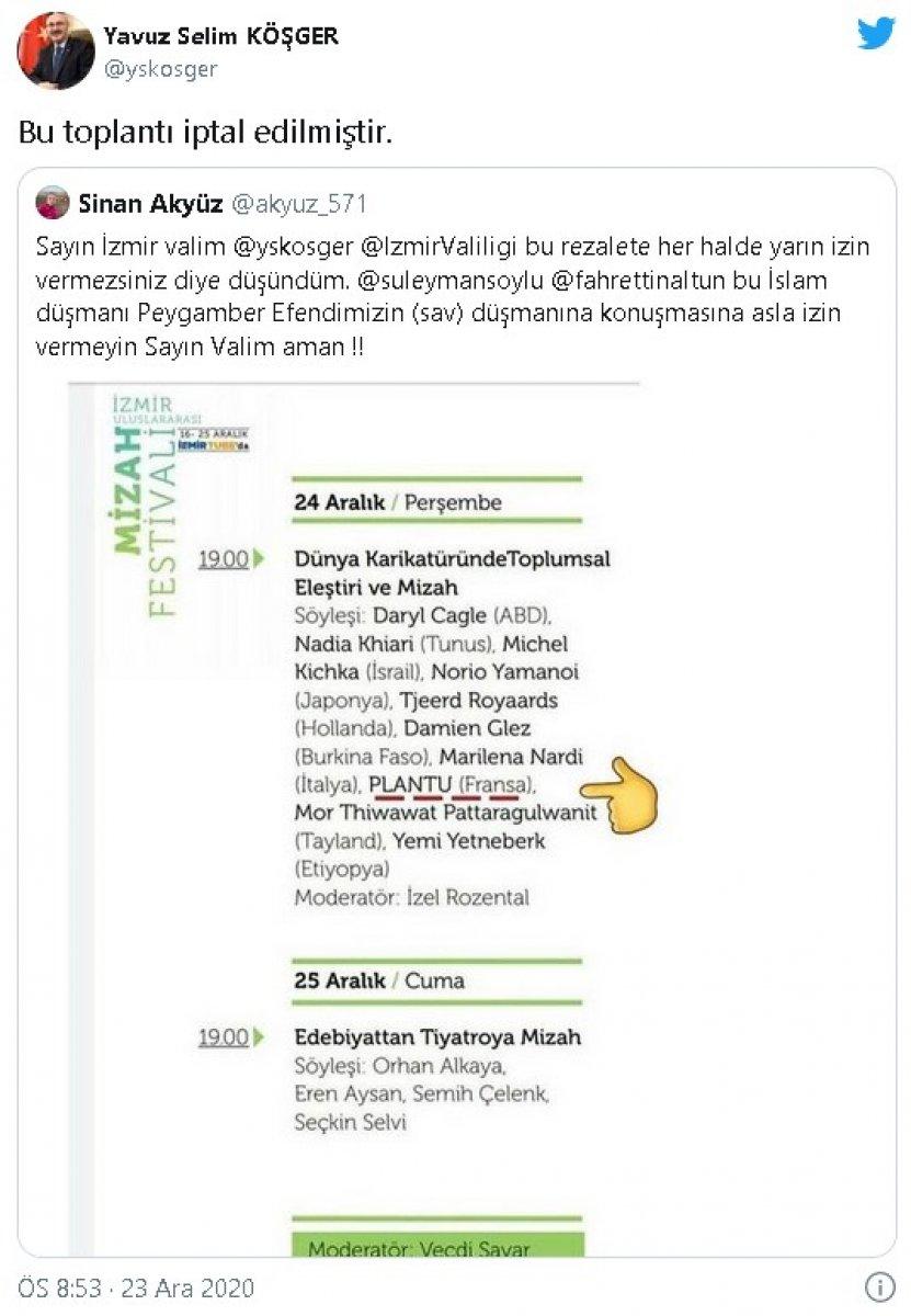 İzmir'deki festivale Charlie Hebdo'nun daveti iptal edildi