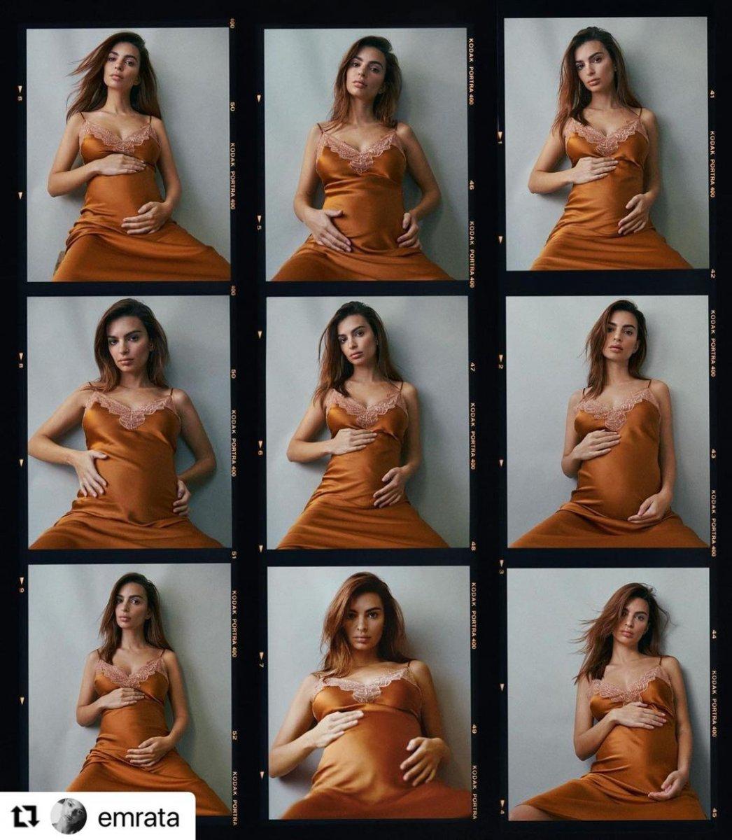 Emily Ratajkowski'den 6. ay pozu