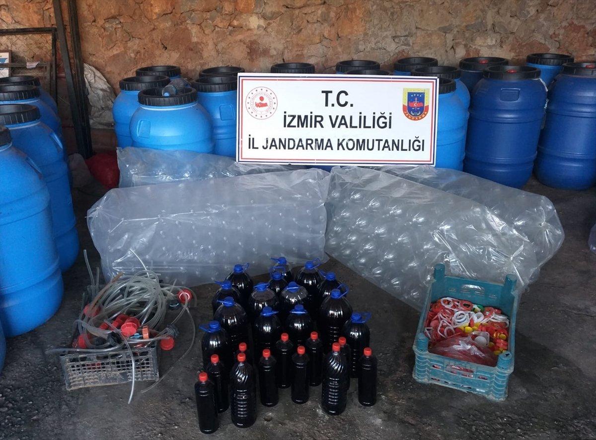 İzmir'de 11 bin litre sahte içki ele geçirildi